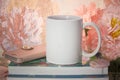 Mock-up of a white mug Royalty Free Stock Photo