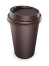 Mock up for your design disposable cups for coffee with lid on w Royalty Free Stock Photo