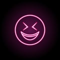 Mockery neon icon. Simple thin line, outline vector of emoji icons for ui and ux, website or mobile application