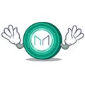 Mocking Maker coin mascot cartoon