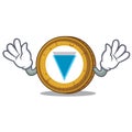Mocking Verge coin mascot cartoon