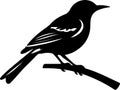 mockingbird Black Silhouette Generative Ai