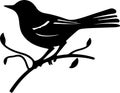 mockingbird Black Silhouette Generative Ai