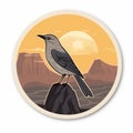 Mockingbird On A Mountain Sticker