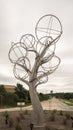 `Mockingbird Tree` by Michael Warrick on a roundabout in Southlake, Texas.