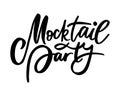 Mocktail party brush lettering for non-alcohol bar menu.