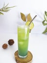 Mocktail Summer Cold Drink. Summer Minimalist Concept Ideas