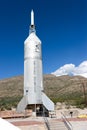 Mockup of the Apollo Space Craft in front of the New Mexico Museum of Space History