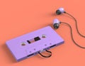Mockup audio music retro cassette