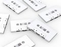 Mockup audio music retro cassette tapes , 3d rendering