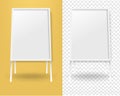 Mockup Banner Stend Isolated Yellow And Transparent Background