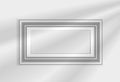 Mockup black frame photo on wall. Mock up artwork picture framed. Horizontal border with shadow, with shadow. Empty A4 Royalty Free Stock Photo
