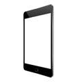Mockup black tablet isolated on white design Royalty Free Stock Photo