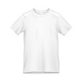 Mockup Blank Mens Or Unisex Cotton T-Shirt. Front View. Illustration Isolated On White Background. Mock Up Template Royalty Free Stock Photo