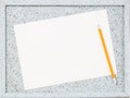 Blank paper leaf on notice board. grey Royalty Free Stock Photo