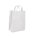 Mockup of blank of shopping bag with handle. Royalty Free Stock Photo