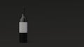 Mockup for bottle of red wine with blank label Royalty Free Stock Photo