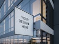 Mockup brand sign outside a building Royalty Free Stock Photo