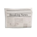 Mockup of Breaking News newspaper blank with textured space for text, headline and images Royalty Free Stock Photo