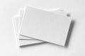 Mockup of business cards fan stack at white textured paper Royalty Free Stock Photo