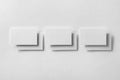 Mockup of business cards rows at white textured background Royalty Free Stock Photo