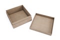 Mockup cardboard boxes for your design. Isolated on a white back Royalty Free Stock Photo