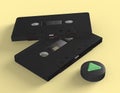 Mockup cassette tapes 3d rendering
