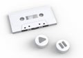 Mockup cassette tapes 3d rendering