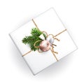 A mockup of a Christmas gift box for your pattern Royalty Free Stock Photo
