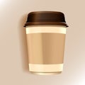 Mockup, Coffee Cup, Coffee shop, vector illustration Royalty Free Stock Photo