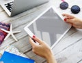 Mockup Copyspace Digital Tablet Searching Concept Royalty Free Stock Photo