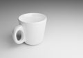 Mockup of 3d rendering white coffee mug tea or ceramic cup hot drink cup blank isolated on white background for label mock up Royalty Free Stock Photo