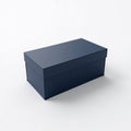 Mockup dark blue rectangular box on white background Royalty Free Stock Photo