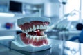 a mockup of a dental model human jaw or oral cavity. ai generative Royalty Free Stock Photo