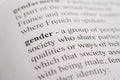 A mockup of a dictionarypage with the word Gender Royalty Free Stock Photo