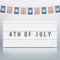 Mockup for Elections, Memorial Day, 4th of July or Labour Day. Banner on patriotic background for sale, discount, advertisement,