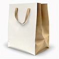 Mockup empty Paper bag to present your productsn on Isolated Transparent png background. Generative ai