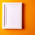 Mockup. Empty picture frame against pastel background. Royalty Free Stock Photo