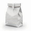 Mockup empty white Paper bag to present your productsn on Isolated Transparent png background. Generative ai