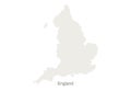 Mockup of England map on a white background. Vector illustration template