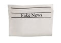 Mockup of Fake News newspaper blank with textured space for text, headline and images Royalty Free Stock Photo