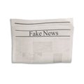 Mockup of Fake News newspaper blank with textured space for text, headline and images