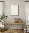 Mockup in farmhouse interior background Royalty Free Stock Photo