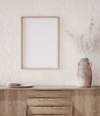 Mockup frame in Nomadic style interior background