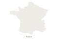 Mockup of France map on a white background. Vector illustration template