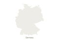 Mockup of Germany map on a white background. Vector illustration template