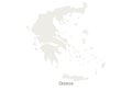 Mockup of Greece map on a white background. Vector illustration template