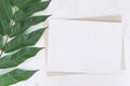 Mockup for greeting cards, invitation cards, business card, thank you card of white and dark cardboard