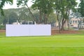 Mockup image of Blank billboard white screen posters billboard for advertising Sponsor in Golf course activity