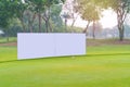 Mockup image of Blank billboard white screen posters billboard for advertising Sponsor in Golf course activity